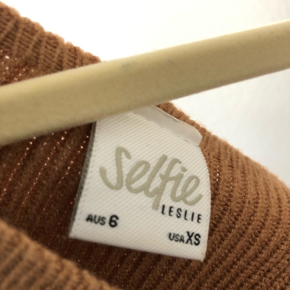 Selfie Leslie Beige Cameo Batwing Knit Midi Dress - Picture 6 of 7